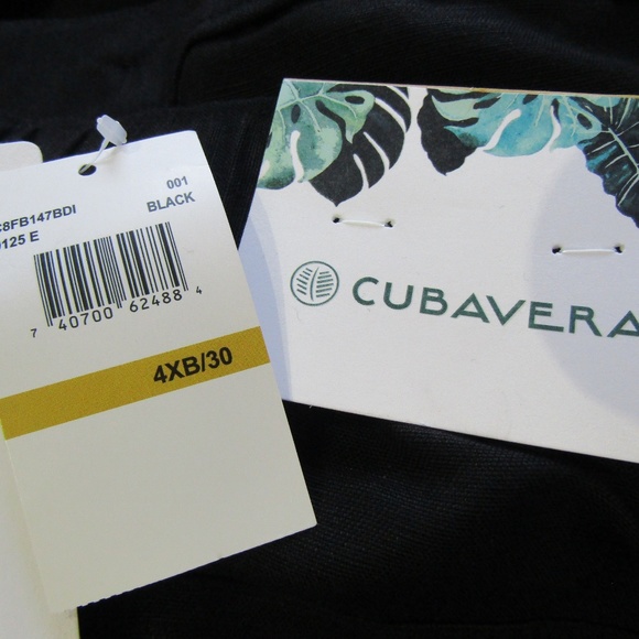 NEW Cubavera Linen Blend Black Pants Size 4XB - Picture 6 of 8